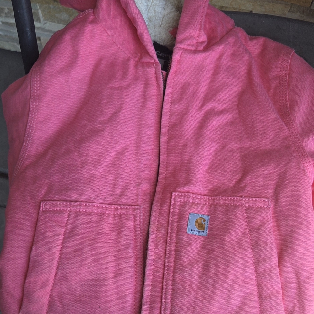 4T Carhartt Pink Hooded Work Jacket